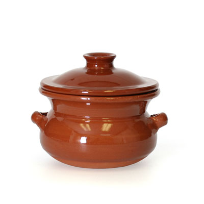 CP048 - Rustic Clay Pot with Lid - 0.5 Liter