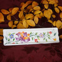 Ceramic Floral Rectangular Tray - Hand Painted AA215
