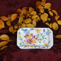 Ceramic Floral Octogonal Tray - Hand Painted AA216