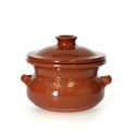 CP048 - Rustic Clay Pot with Lid - 0.5 Liter