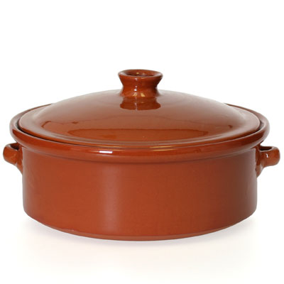 mouw Immigratie bibliothecaris CP051 - Cocotte Terra-Cotta Clay Pan with Lid - Large - Yaya Imports