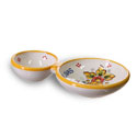 TAL-OLIVA-AM - Hand Painted Olive Serving Dish - Yellow